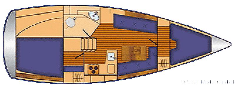 Grundriss von Bavaria 32 Cruiser