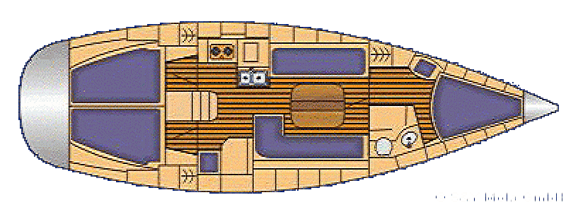 Grundriss von Bavaria 37 Cruiser